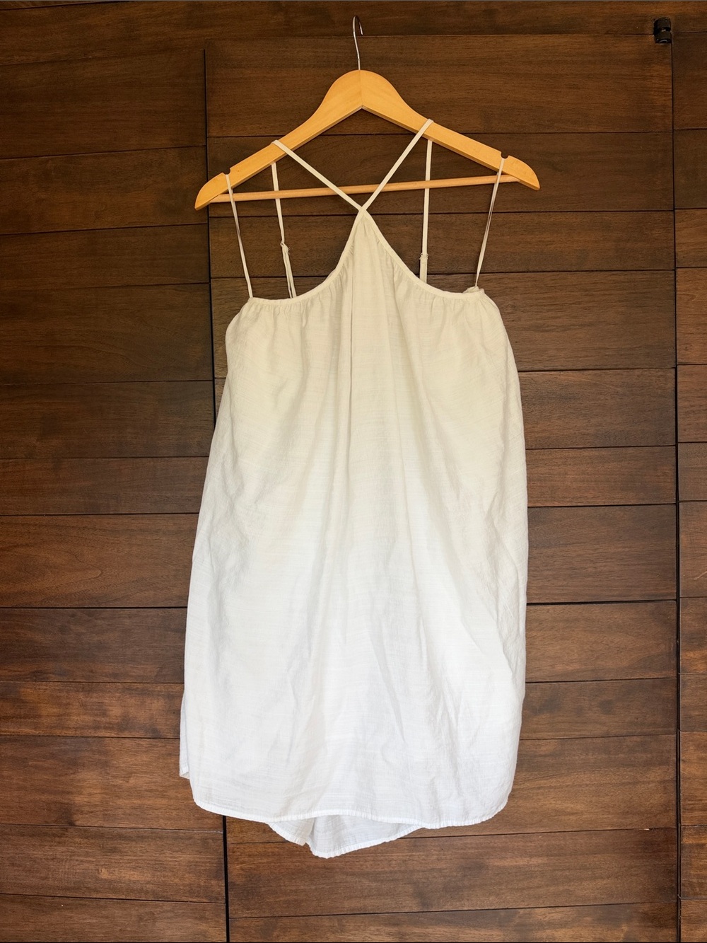 Urban Outfitters White Gauze Spaghetti Strap Midi Dress